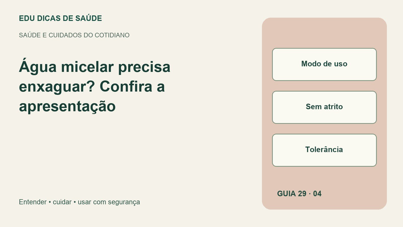 Diagrama editorial: Modo de uso, Sem atrito, Tolerância.