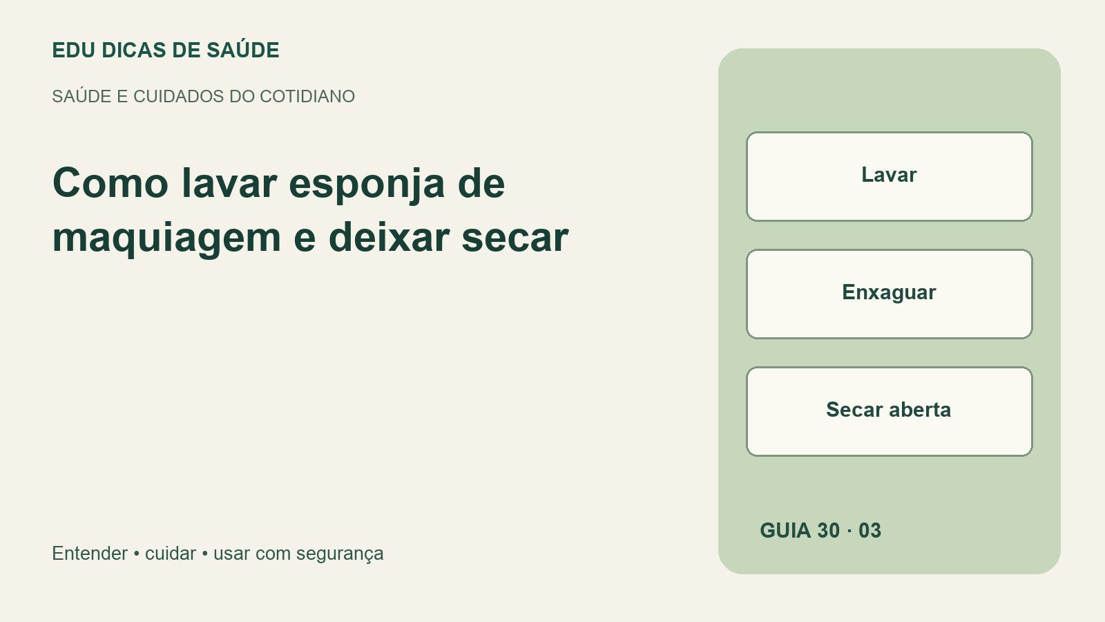 Diagrama editorial: Lavar, Enxaguar, Secar aberta.