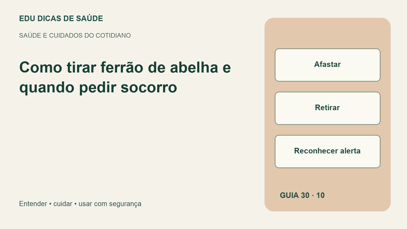 Diagrama editorial: Afastar, Retirar, Reconhecer alerta.