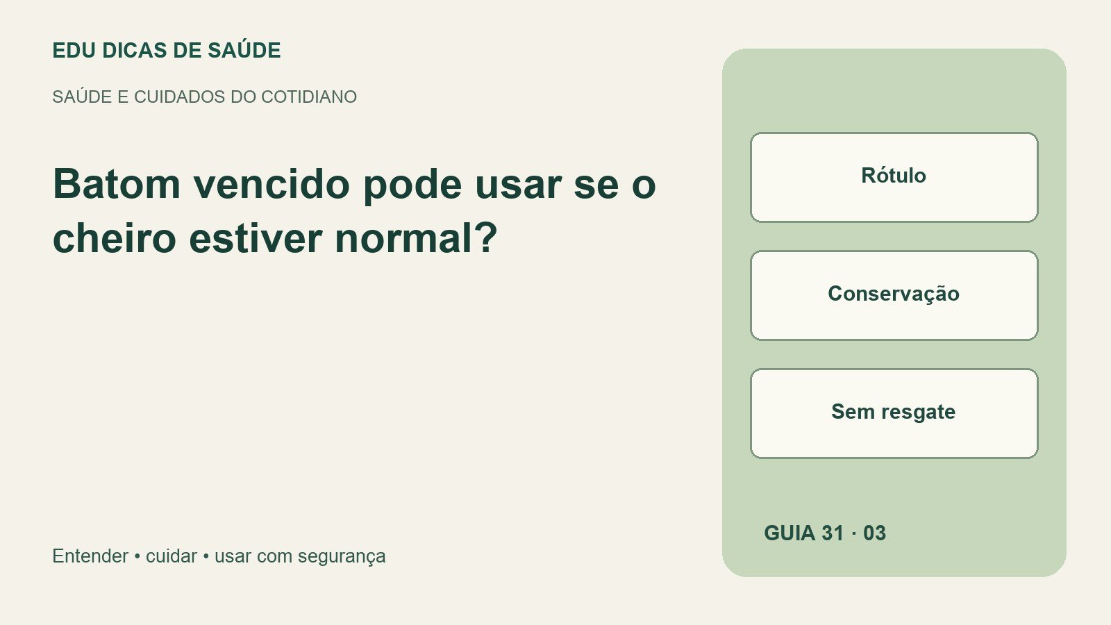 Diagrama editorial: Rótulo, Conservação, Sem resgate.