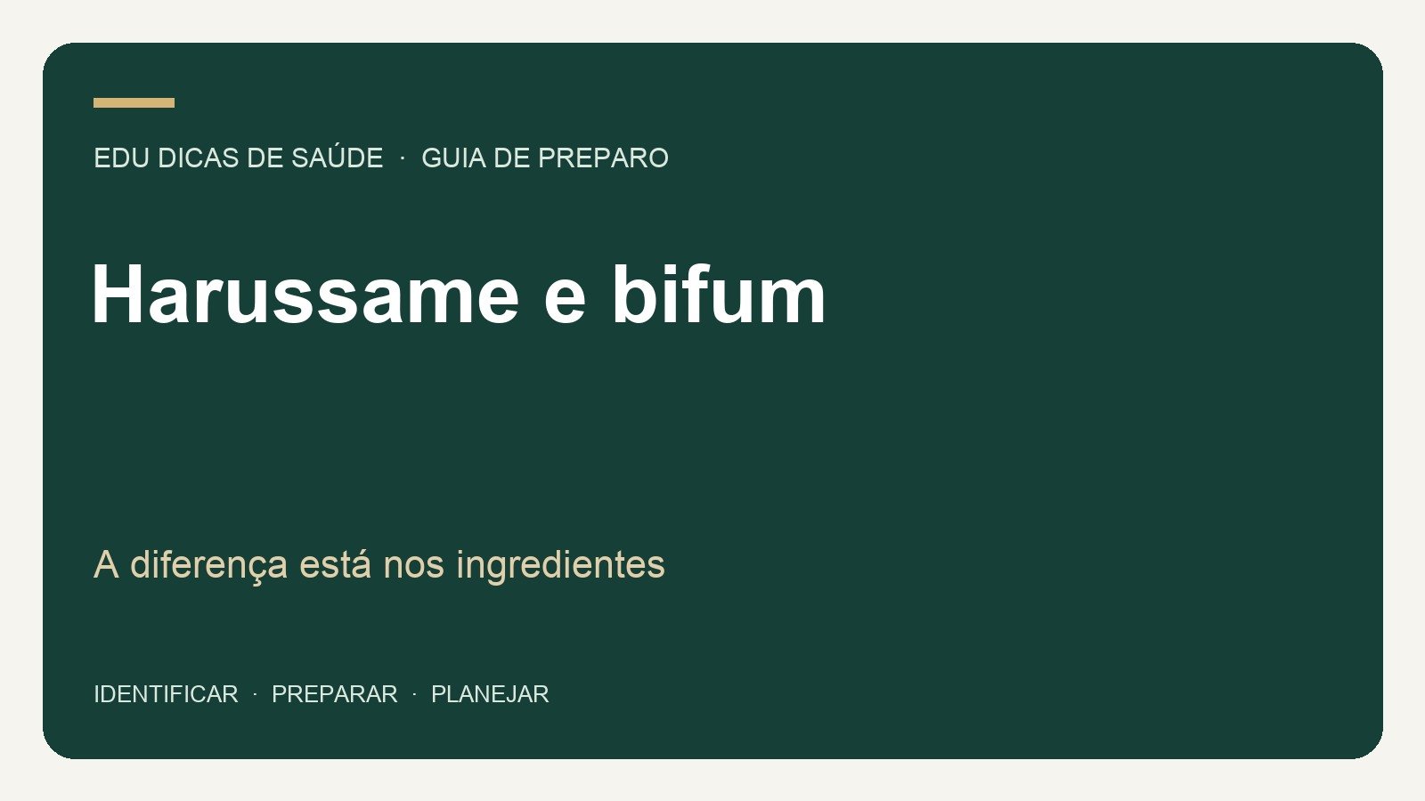 Harussame e bifum: A diferença está nos ingredientes. Arte editorial EDU Dicas de Saúde.